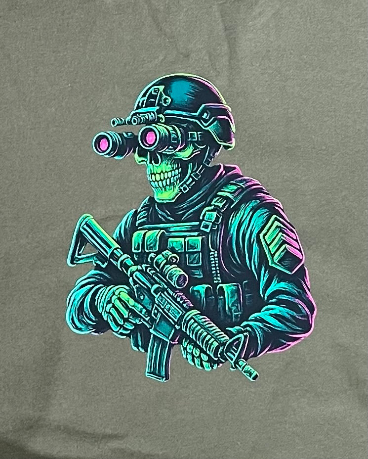 "Night Watch" Neon Skeleton Operator Hoodie