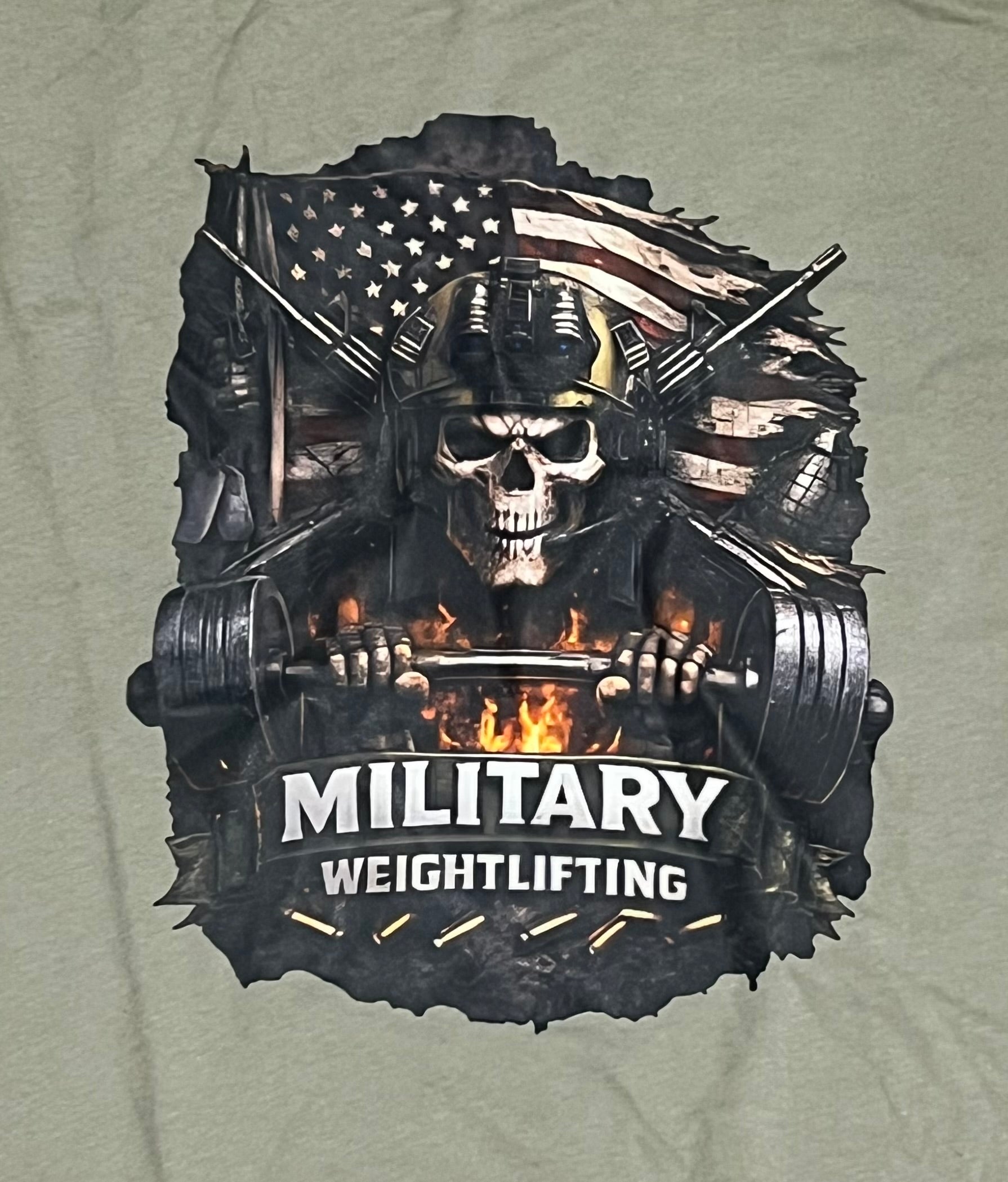 Military Weightlifting Tshirt